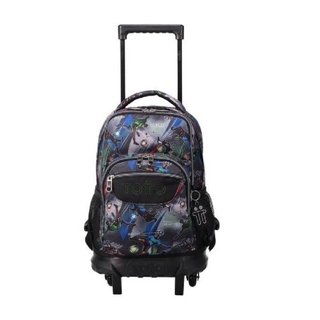MOCHILA ESCOLAR PEQUEÑA RUEDAS ESTAMPADO