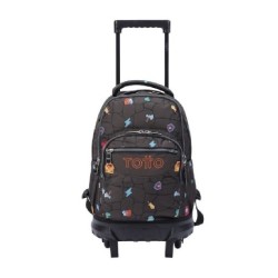 MOCHILA ESCOLAR PEQUEÑA RUEDAS ESTAMPADO