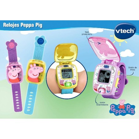 RELOJ PEPPA PIG AMARILLO Y AZUL