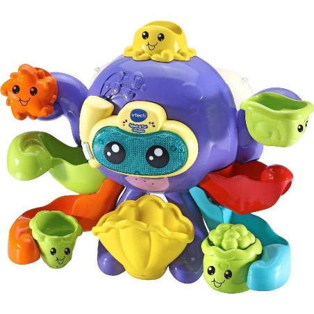 Pulpo bebé Juega en el baño