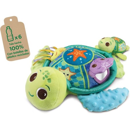 ECO TORTUGA Y SU BEBE PELUCHE TEXTURAS Y
