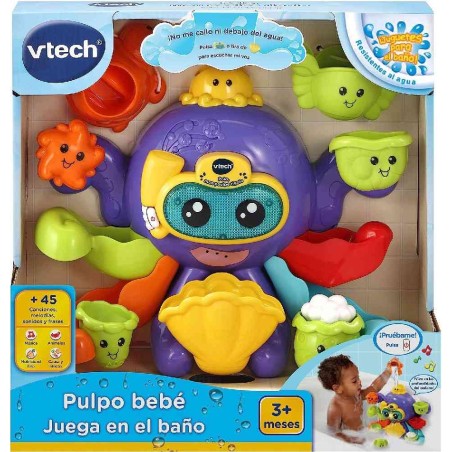 Pulpo bebé Juega en el baño