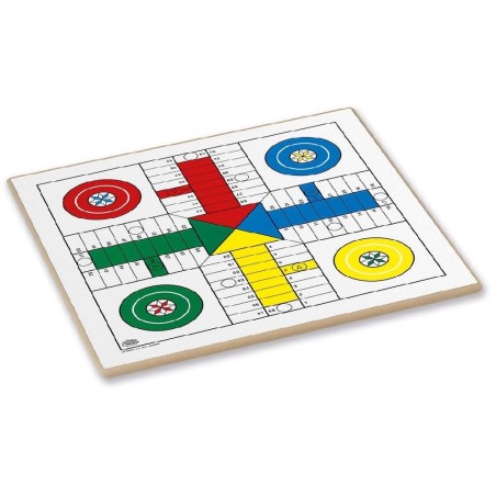 TABLERO PARCHIS - AJEDREZ MADERA 40X40CM