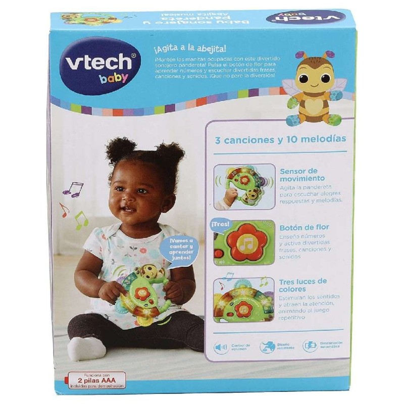 Baby sonajero y pandereta Abejita musica