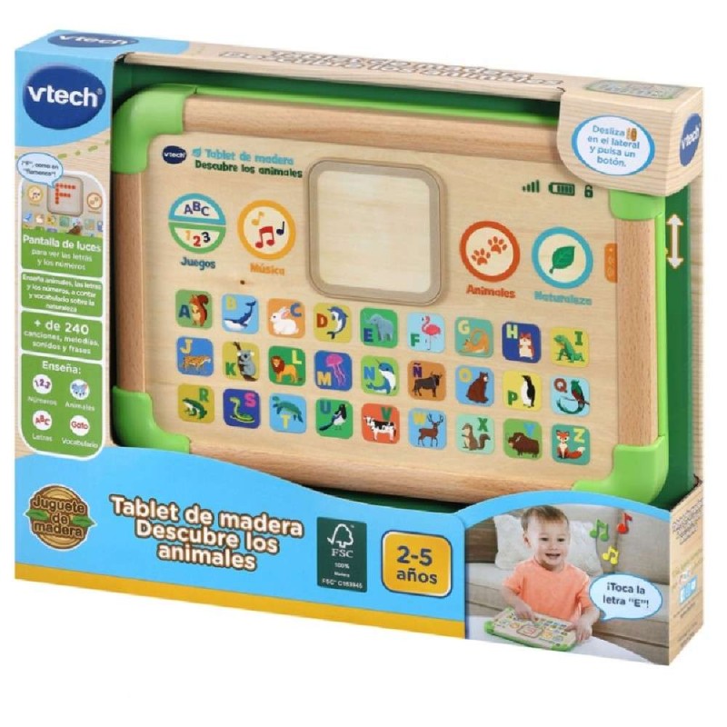 TABLET DE MADERA, DESCUBRE LOS ANIMALES