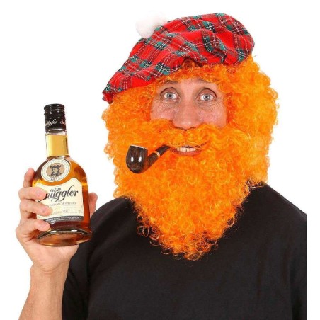 PELUCA Y BARBA RIZADA ESCOCES PELIRROJO 