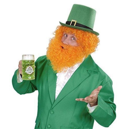 PELUCA Y BARBA RIZADA ESCOCES PELIRROJO 