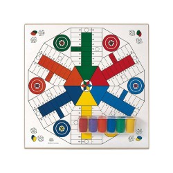 TABLERO PARCHIS 6 + OCA CON ACCESORIOS