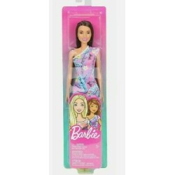 BARBIE MORENA VESTIDO FLORES PÚRPURA - M