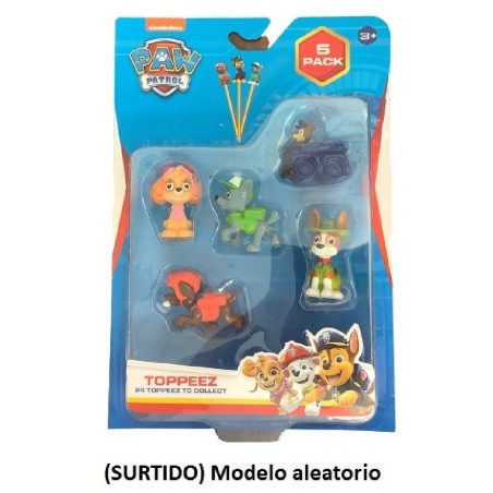 PAW PATROL - PACK DE 5 FIGURAS TOPPEEZ (