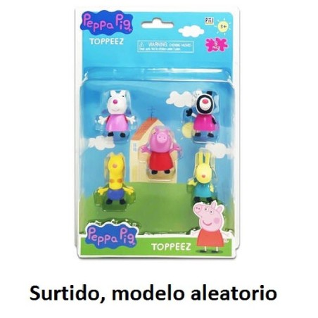 PEPPA PIG - PACK DE 5 FIGURAS TOPPEEZ (S