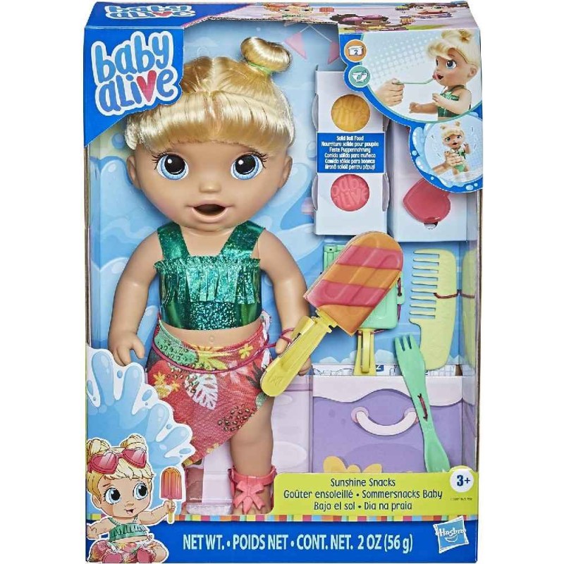 BABY ALIVE MUNECA BAJO EL SOL PELO RUBIO