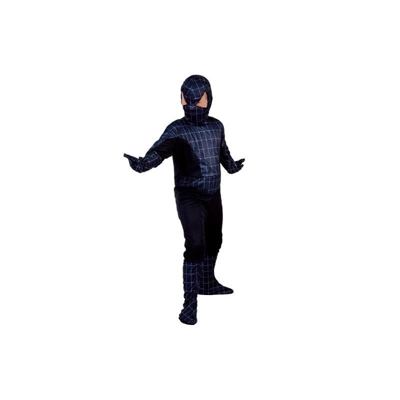DISFRAZ SPIDER HEROE NEGRO 7-9 AÑOS