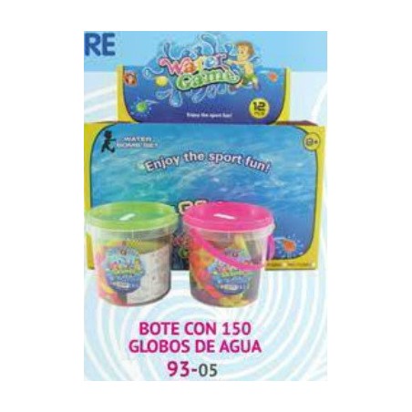 BOTE CON 150 GLOBOS DE AGUA