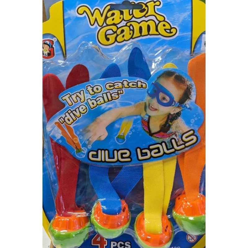 SET 4 BOLAS DE BUCEO ACUÁTICAS PARA PISC