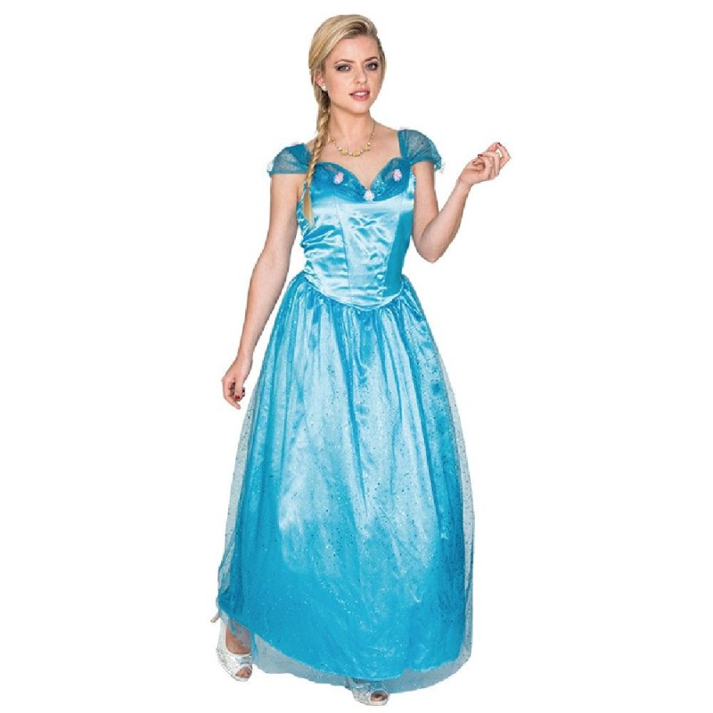 DISFRAZ PRINCESA AZUL CENICIENTA FROZEN 