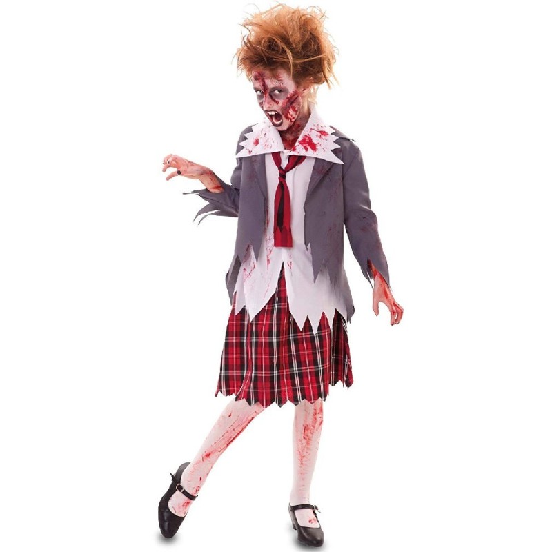 DISFRAZ COLEGIALA ZOMBI 5-6 AÑOS