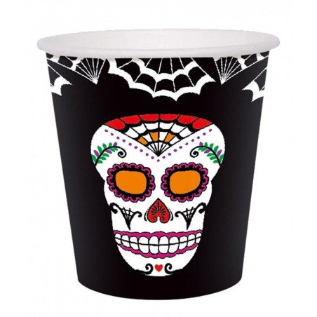 SET 6 VASOS DIA DE LOS MUERTOS COCO CATR