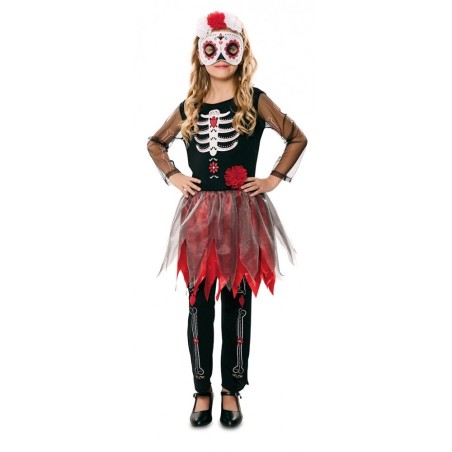DISFRAZ CATRINA ESQUELETO 10-12 AÑOS