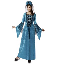 DISFRAZ PRINCESA AZUL MEDIEVAL ADULTO M/
