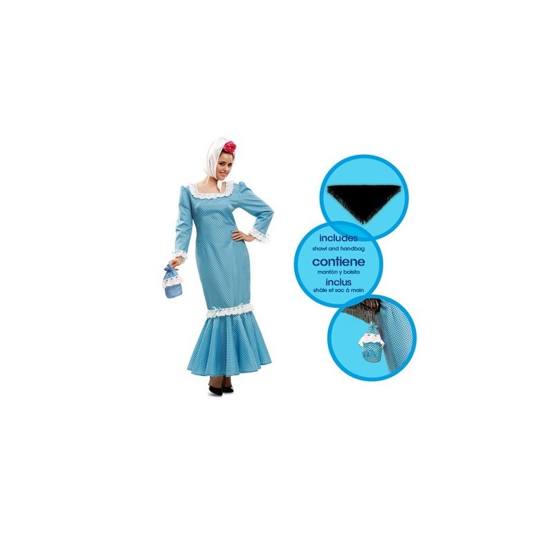 DISFRAZ CHULAPA MADRILEÑA AZUL MUJER S
