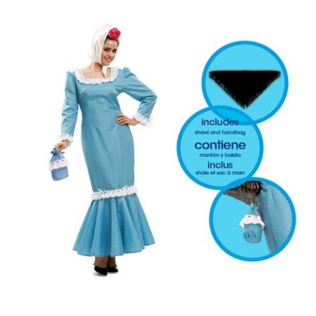 DISFRAZ CHULAPA MADRILEÑA AZUL MUJER S