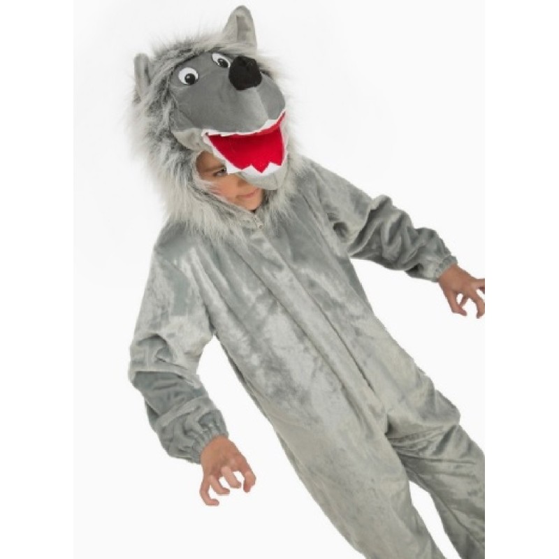DISFRAZ LOBO GRIS LUJO 7-9 AÑOS