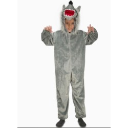 DISFRAZ LOBO GRIS LUJO 7-9 AÑOS 2